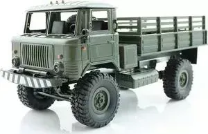 Конструктор WPL внедорожник 1/16 4WD электро - Offroad Truck PRO (зеленый корпус "военный" грузовик, 2.4 gHz, 10 км/ч)