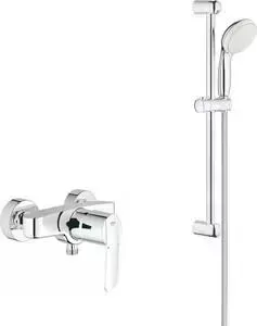 Смеситель для душа Grohe Wave Cosmopolitan с душевым гарнитуром, хром (23208000, 27853001)