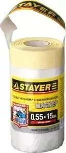 Пленка укрывочная STAYER Professional Маскер HDPE 9мкм 0,55х15м (12255-055-15)