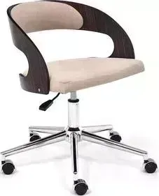 Кресло офисное TetChair Jazz палисандр флок бежевый 7