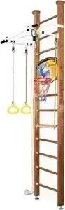 Шведская стенка Kampfer Helena Ceiling Basketball Shield №2 Ореховый Высота 3 м белый турник