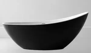 Акриловая ванна Abber 184x79 отдельностоящая, черная (AB9233B)