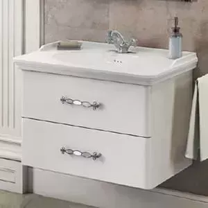 Тумба с раковиной Comforty с Неаполь 80 белый глянец (4147564)