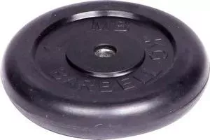 Диск обрезиненный Barbell MB 26 мм. 1.0 кг. черный "Стандарт"