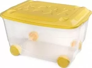 Ящик для игрушек БЫТПЛАСТ на колесах 580х390х335 мм (бесцветный) (431306201)