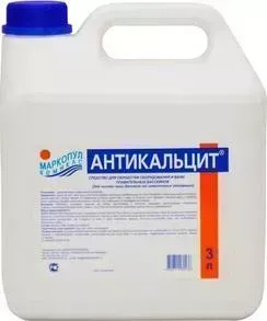 Жидкость Маркопул Кэмиклс для очистка стенок бассейна Маркопул Кемиклс Антикальцит М42, 3л канистра