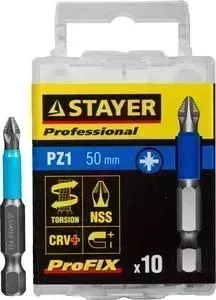 Биты STAYER PZ1 х50мм 10шт (26223-1-50-10_z01)