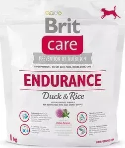 Сухой корм Brit Care Endurance Duck & Rice гипоаллергенный с уткой и рисом для активных собак 1кг (132741)
