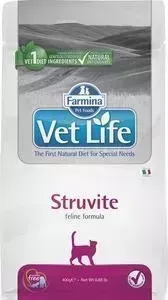 Сухой корм Farmina Vet Life Struvite Feline диета при МКБ для кошек 400г