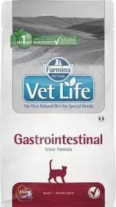 Сухой корм Farmina Vet Life Gastrointestinal Feline диета при нарушениях пищеварения для кошек 400г
