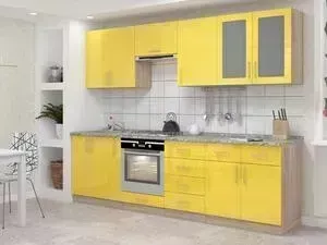 Кухонный гарнитур БАРОНС ГРУПП Гамма 4 желтый глянец