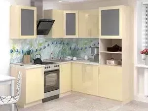 Кухонный гарнитур БАРОНС ГРУПП Гамма 7 ваниль глянец