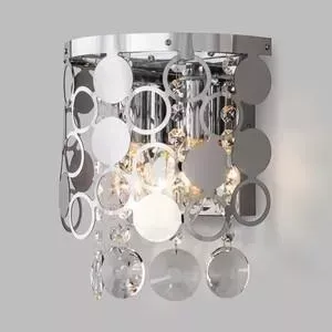 Светильник EUROSVET Настенный Lianna 10114/2 хром/прозрачный хрусталь Strotskis