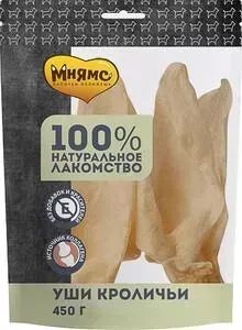 Лакомство Мнямс для собак Уши кроличьи 450 г