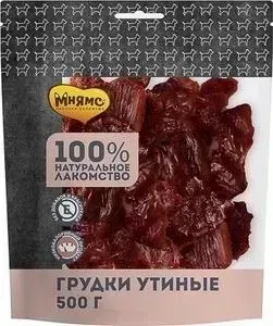 Лакомство Мнямс для собак Грудки утиные 500 г
