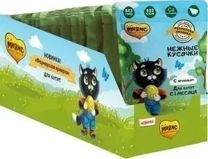 Пауч Мнямс и Нежные кусочки с ягненком для котят Фермерская ярмарка 85 г