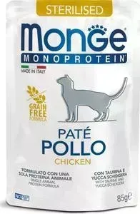 Пауч Monge и Cat Monoprotein Pouch для стерилизованных кошек курица 85 г