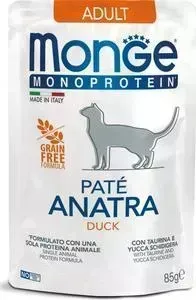 Пауч Monge и Cat Monoprotein Pouch для кошек утка 85 г