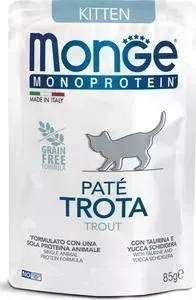Пауч Monge и Cat Monoprotein Pouch для котят форель 85 г