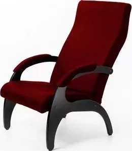 Кресло Мебелик Пиза ткань бордо/каркас венге