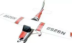 Радиоуправляемый самолет Top RC Cessna 182 500 class красная 2.4G RTF - top056C
