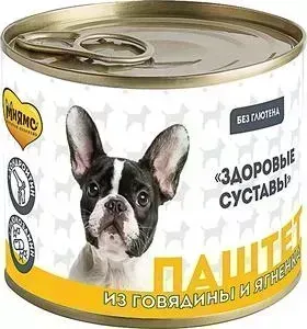 Консервы Мнямс паштет из говядины и ягненка для собак всех пород ЗДОРОВЫЕ СУСТАВЫ 200 г