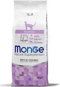 Сухой корм Monge Cat Sterilised для стерилизованных кошек 10 кг