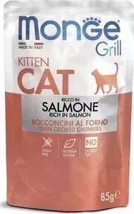 Пауч Monge и Cat Grill Pouch для котят норвежский лосось 85 г