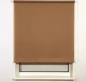 Штора Brabix рулонная 140x175 см текстура лен, защита 55-85&#037;, 200 г/м 2 темно-бежевый S-36 606003