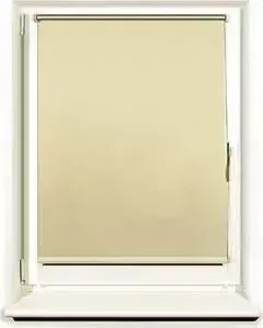 Штора Brabix рулонная светонепроницаемая (Блэкаут) 70x175 см кремовый/серебро 606011