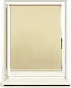 Штора Brabix рулонная светонепроницаемая (Блэкаут) 50x175 см кремовый/серебро 606005