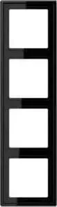Рамка Jung 4-постовая LS 990 черная LS984SW