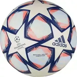 Мяч футбольный ADIDAS Finale 20 Competition FS0257, р.4, 32п, ПУ, термосшивка, белый-синий-оранжевый