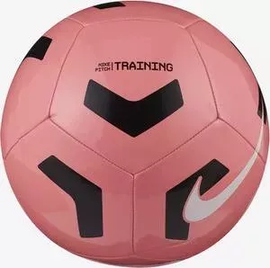 Мяч футбольный Nike Pitch Training CU8034-675, р.5, 12 п, гл.ТПУ, маш. сшивка, бут. кам, розово-черный