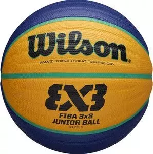 Мяч баскетбольный Wilson FIBA3x3 Replica, арт. WTB1133XB, р.5, резина, бутил. камера, сине-желтый