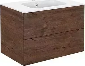 Тумба с раковиной Vincea с Norma 80 подвесная, R.Wood (VMC-2N800RW + VCB-2N800W)