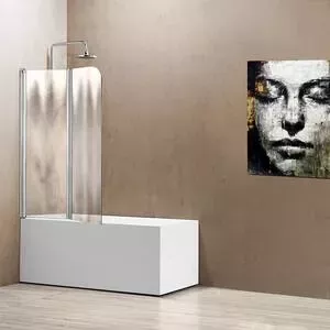 Шторка для ванны Vincea ванной 114x140 левая, стекло шиншилла, профиль хром (VSB-12114CH-L)