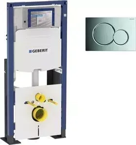 Инсталляция для унитаза Geberit Duofix Sigma01 с клавишей хром, усиленная (111.380.00.5, 115.770.21.5)