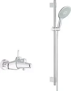 Смеситель для ванны Grohe Eurodisc Joy с душевым гарнитуром, хром (23431000, 27750000)