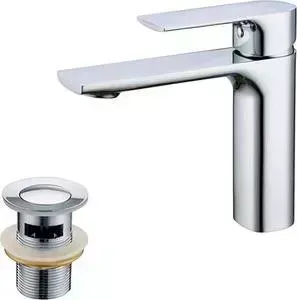 Смеситель для раковины KAISER Linear с донным клапаном, хром (59011, 8035)