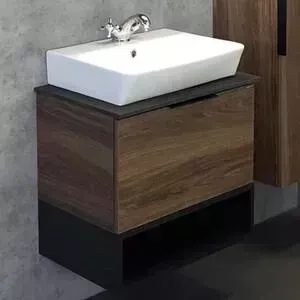 Мебель для ванной Comforty Штутгарт 60 дуб темно-коричневый c раковиной COMFORTY 9055RA-50