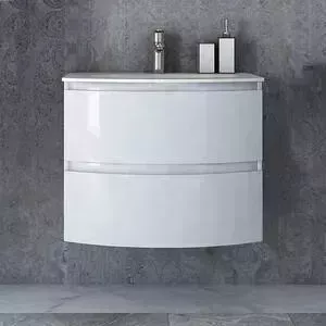 Тумба под раковину CEZARES Vague 69 Bianco lucido (44220)