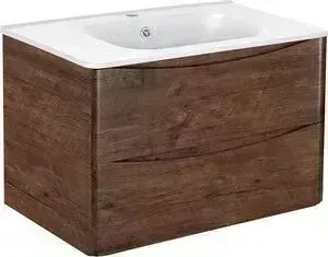 Тумба с раковиной Vincea с Paola 80 подвесная, R.Wood (VMC-2P800RW + VCB-2VP800W)