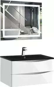 Мебель для ванной Vincea Roberta L.White B Led C 80 белый глянец