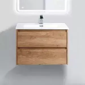 Тумба с раковиной BELBANGO с Kraft 60 Rovere Nebrasca Nature (KRAFT 39-600/390-2C-SO-RNN, BB600/390ETL)