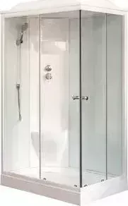 Душевая кабина Royal Bath НР 120x80x217 стекло белое/прозрачное, левая (RB8120HP6-WT-L)