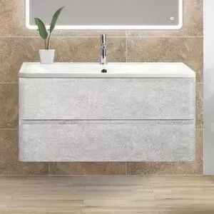 Тумба с раковиной BELBANGO с Albano 90 Cemento Verona Grigio (ALBANO-900-2C-SO-CVG, BB900/455-LV-MR-ALR)