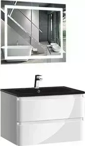Мебель для ванной Vincea Alba L.White B Led C 80 белый глянец