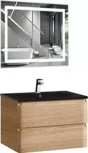 Мебель для ванной Vincea Alba W.Oak B Led C 80 дуб