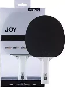 Ракетка для настольного тенниса STIGA JOY***, арт. 189701, тренир., накладка 1,9 мм, ITTF, кон. ручка, черная